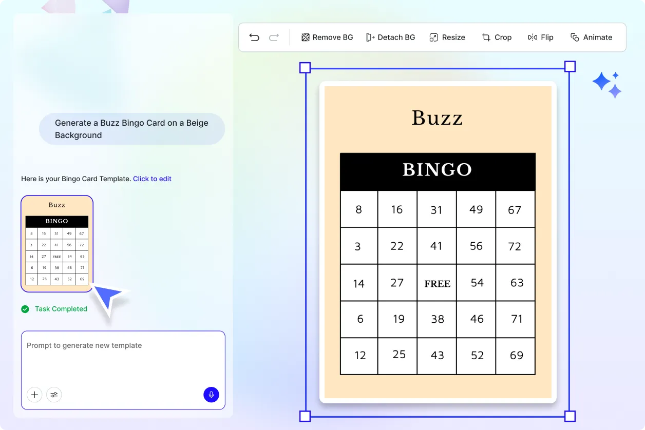 Free AI Bingo Card Generator Create Bingo Card Images Online [ No Signup ]